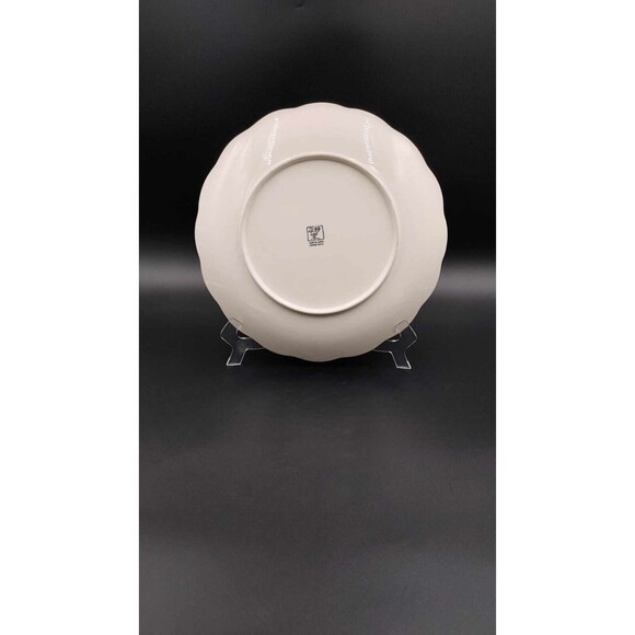 Vintage Blue Bird Rose Floral Scalloped Charger Plate Hirano Made in Japan 12.5" - Picture 9 of 11